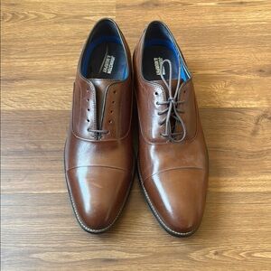 NWOT Johnston & Murphy Men's Brown Leather Oxford Shoes 12M